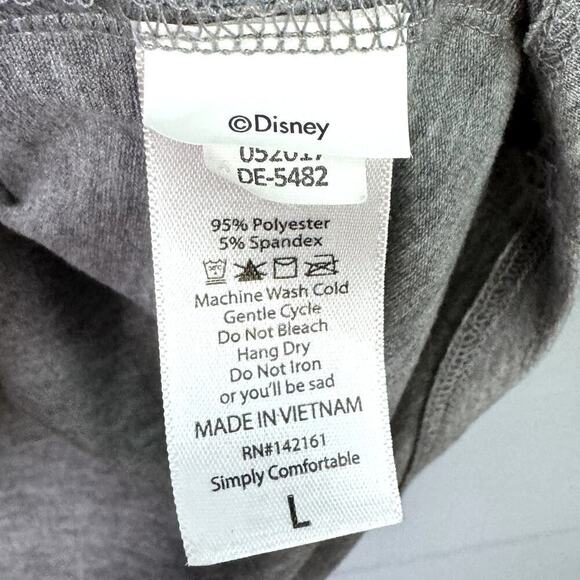 LuLaRoe Disney Donald Duck Randy Gray Blue Raglan Sleeve Shirt Women's Sie L - Picture 3 of 12